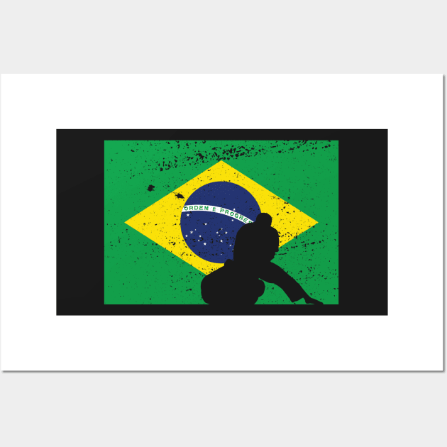 Brazilian Flag - BJJ Wall Art by Kyle O'Briant